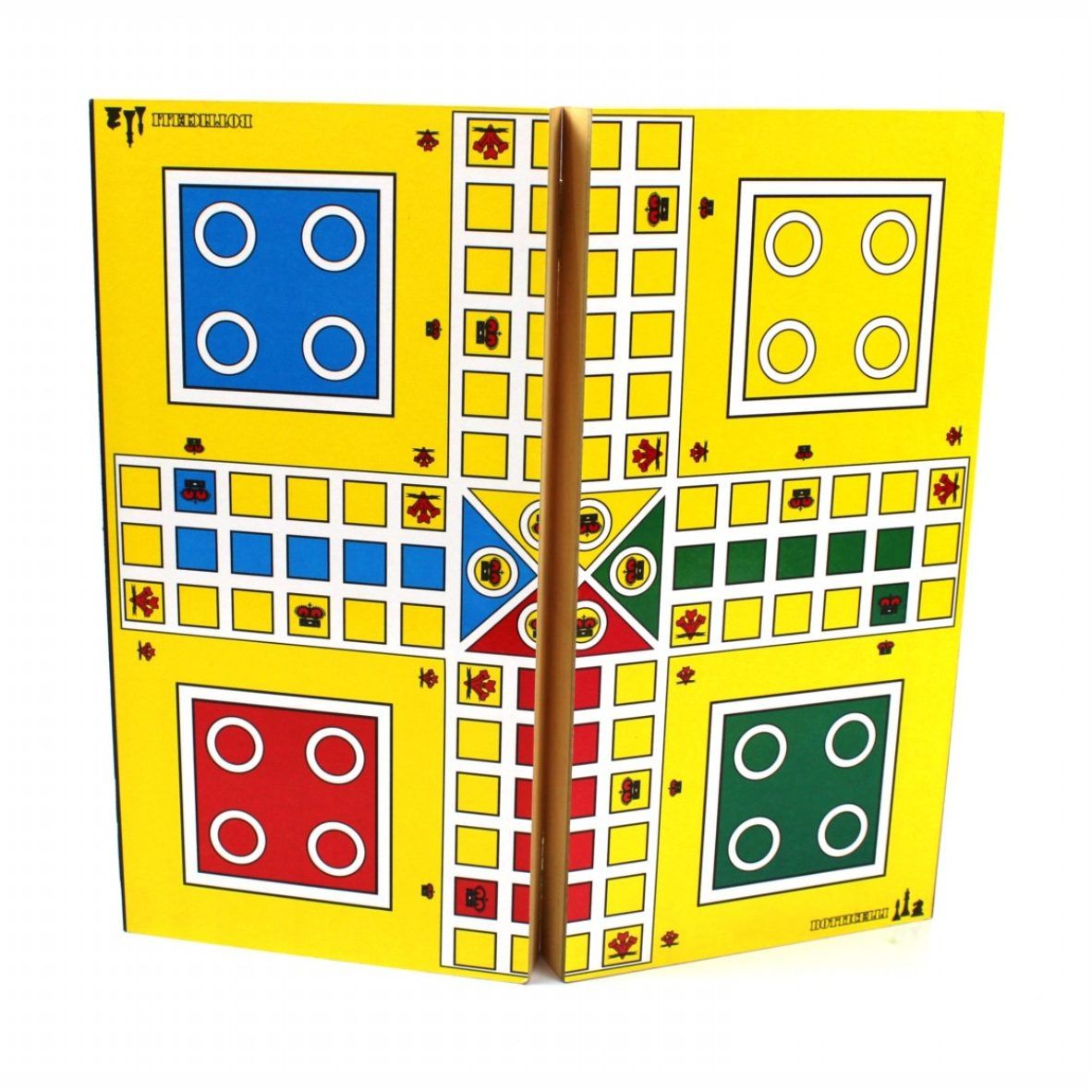 Brinquedo Educativo Madeira Jogo De Tabuleiro Ludo Tamanho P no