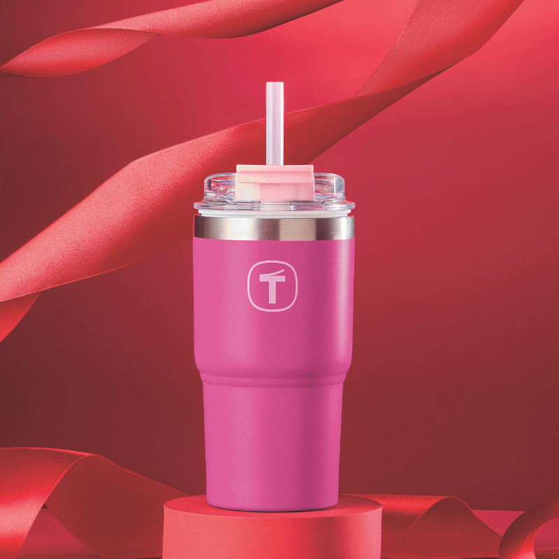 Tupperware® Copo Térmico Big T com Canudo 630ml Rosa Pink - Loja ...
