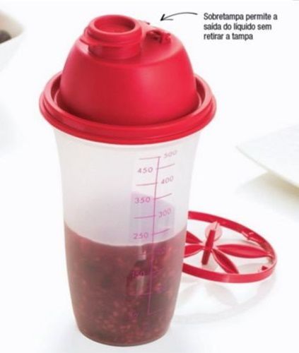 Tupperware Quick Shake 500ml Vermelho - Loja Chefeware