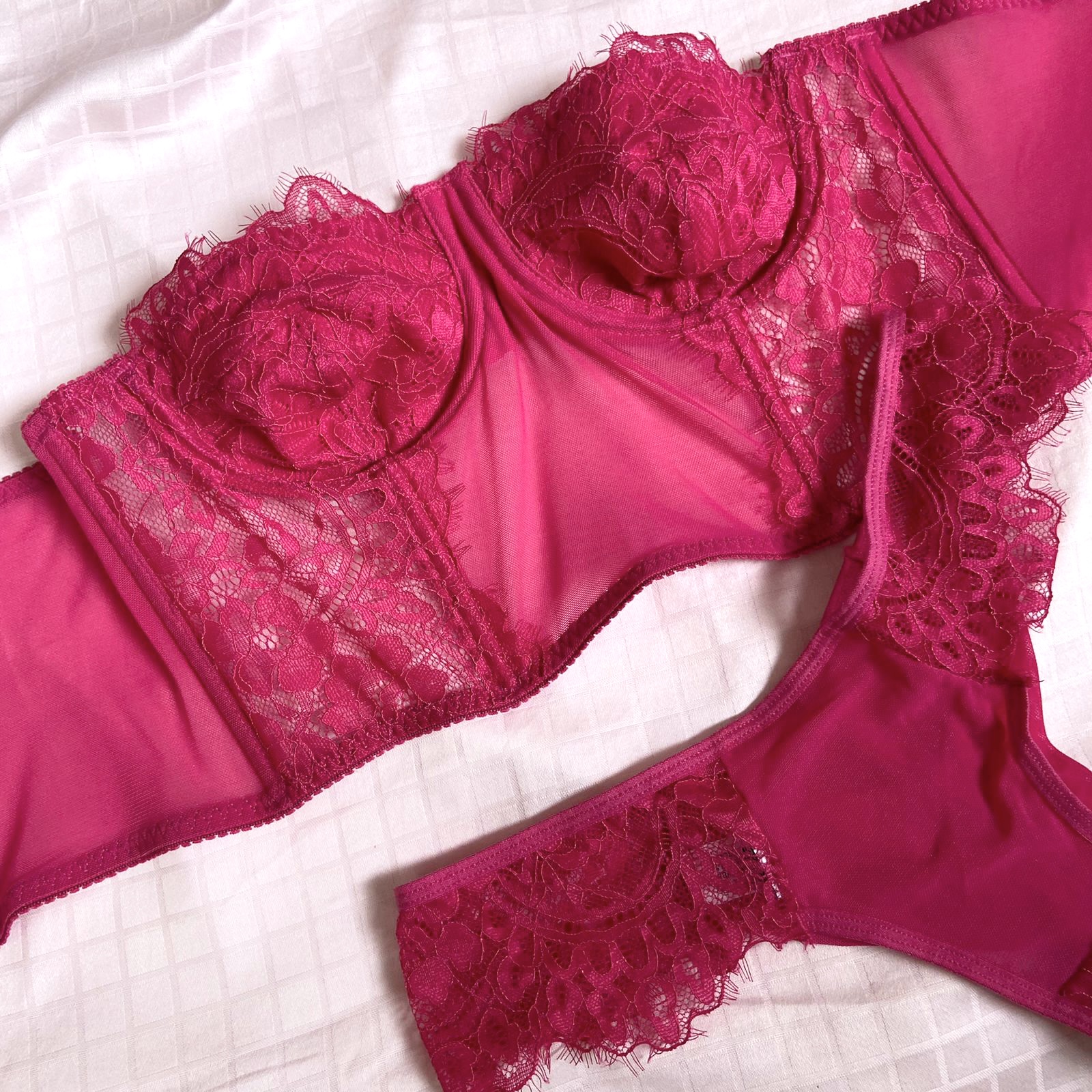 Victoria secret Hot pink Lace Corset , hot pink , has