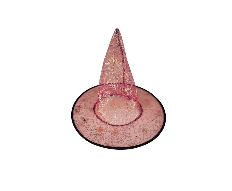Chapéu Bruxa Transparente Teias - Cochicho Fantasias