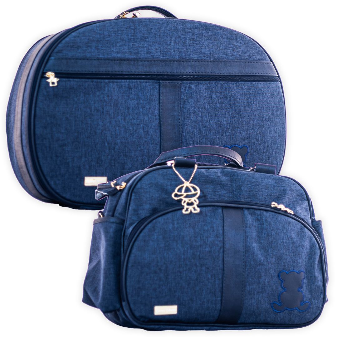 Bebe Reborn Príncipe C/ Bolsa Maternidade Azul Azul Azul Azu