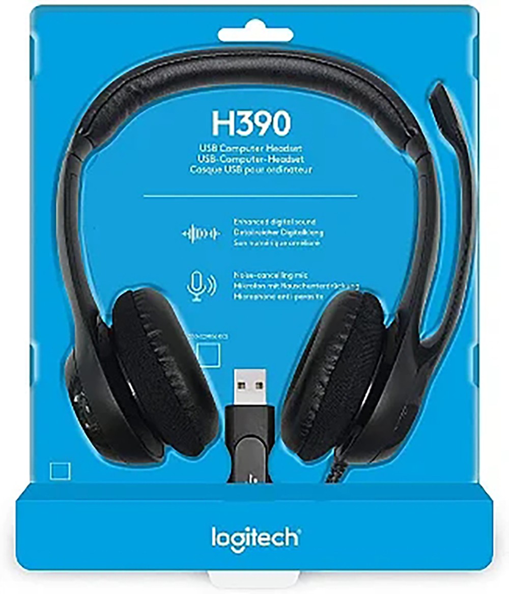 HEADSET LOGITECH H390 CLEARCHAT COMFORT USB PRETO - BestMicro