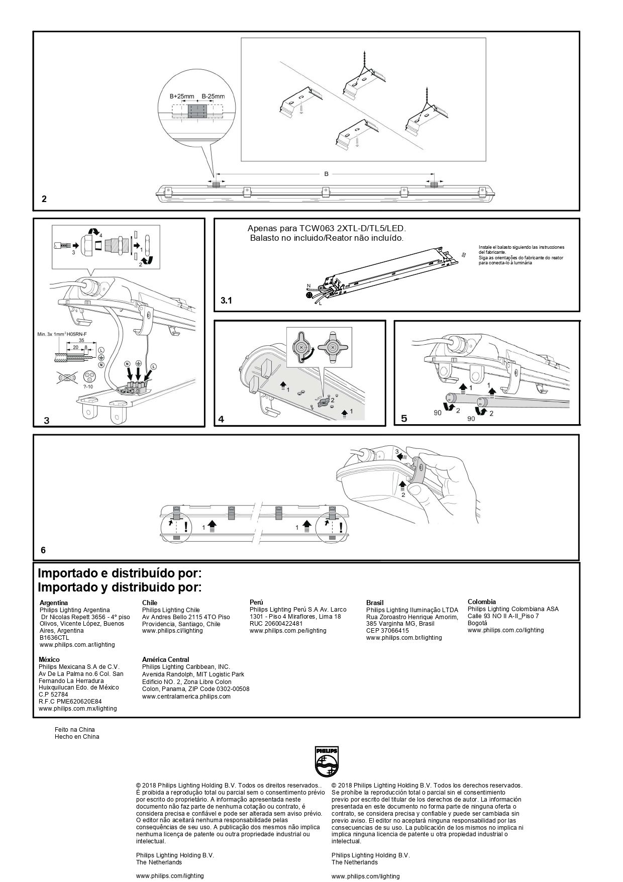Luminária Hermética Waterproof TCW063 2XTLD TL5 LED Philips Shopsdrop