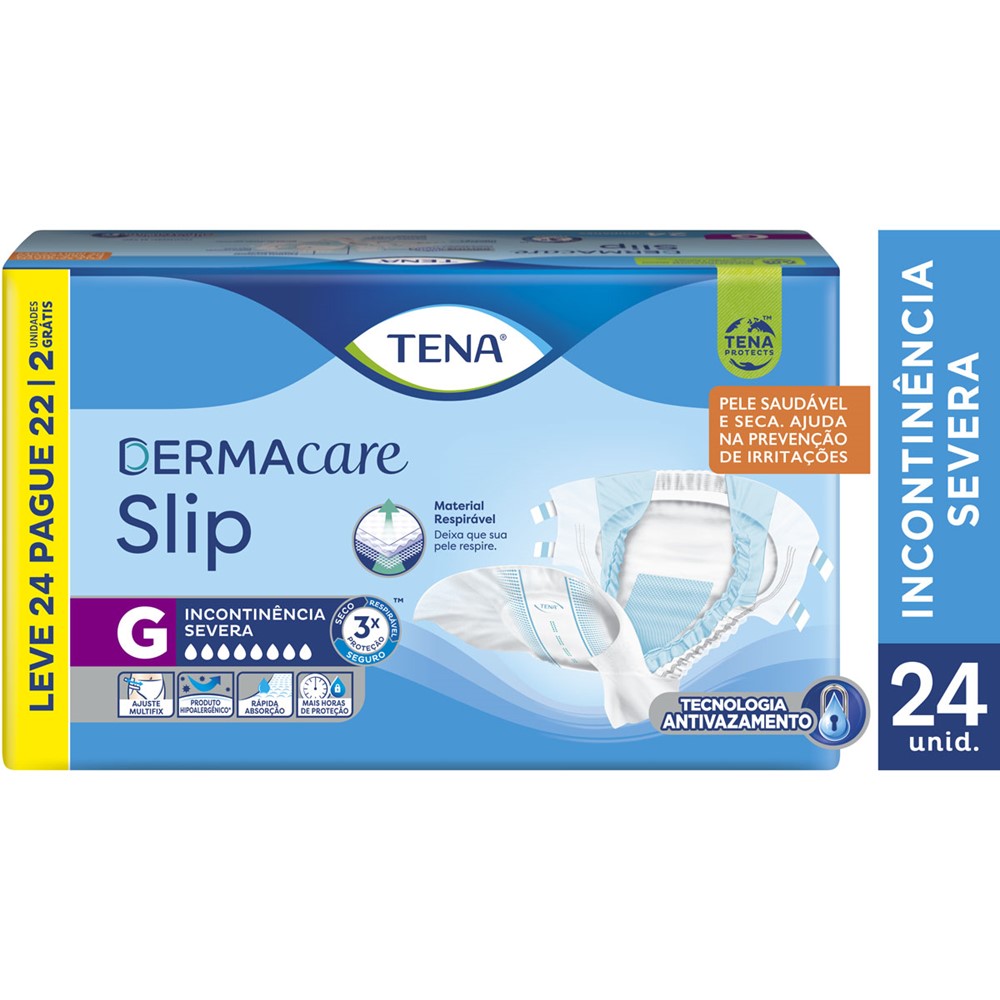 Tena Pants Dermacare c/ 24 unidades - Fralda Geriátrica-HF Fraldas  Atacadista