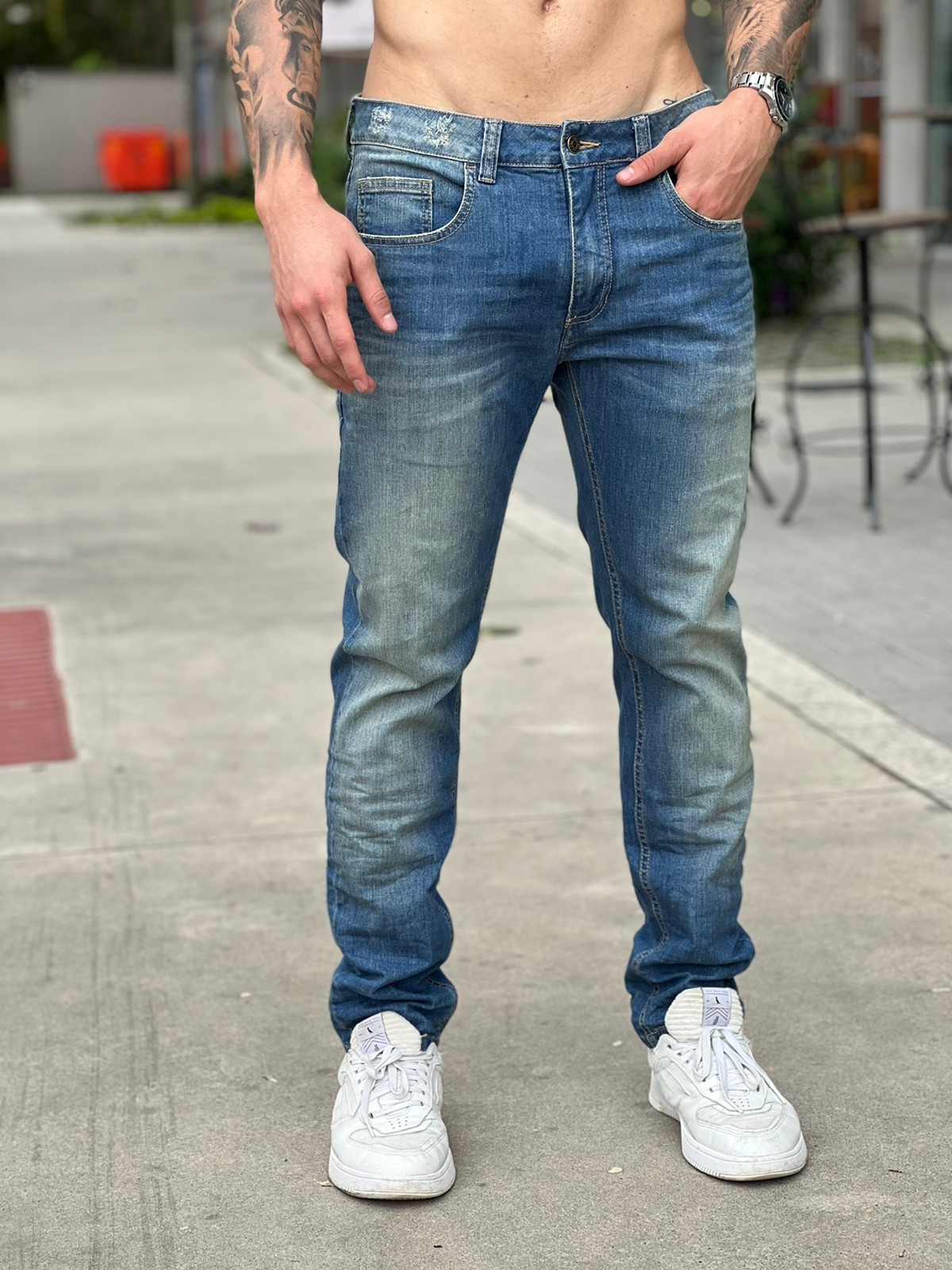 Calca Jeans Osklen Fit Used Azul Medio - KS MULTIMARCAS