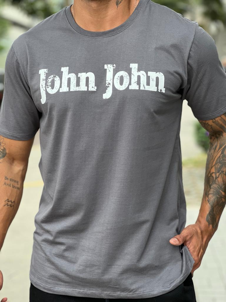 Camiseta Regular Fit Pyramid John John Masculina - John John