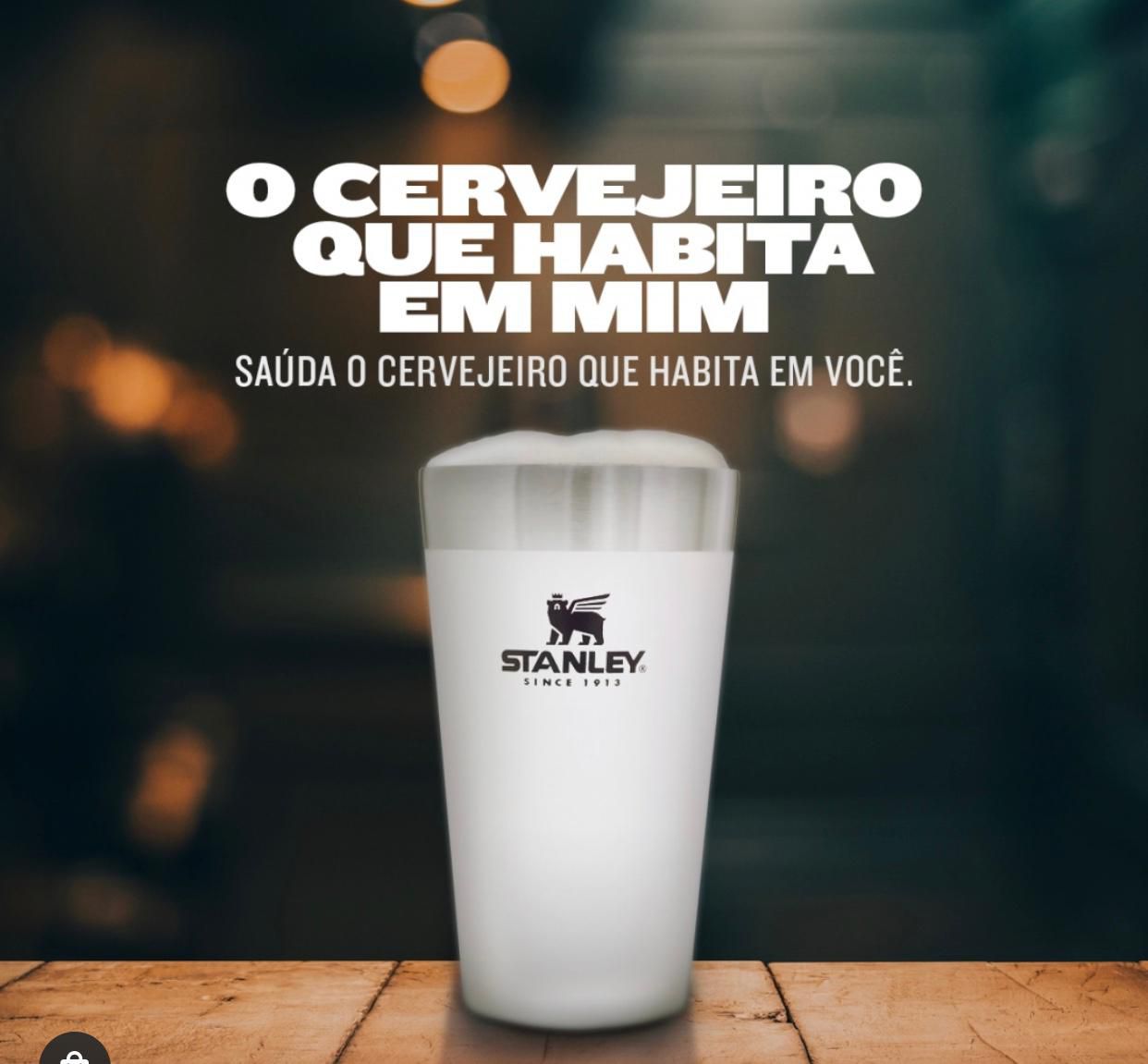 Copo Térmico para Cerveja com Tampa em Inox 473ml Stanley Branco - Spicy