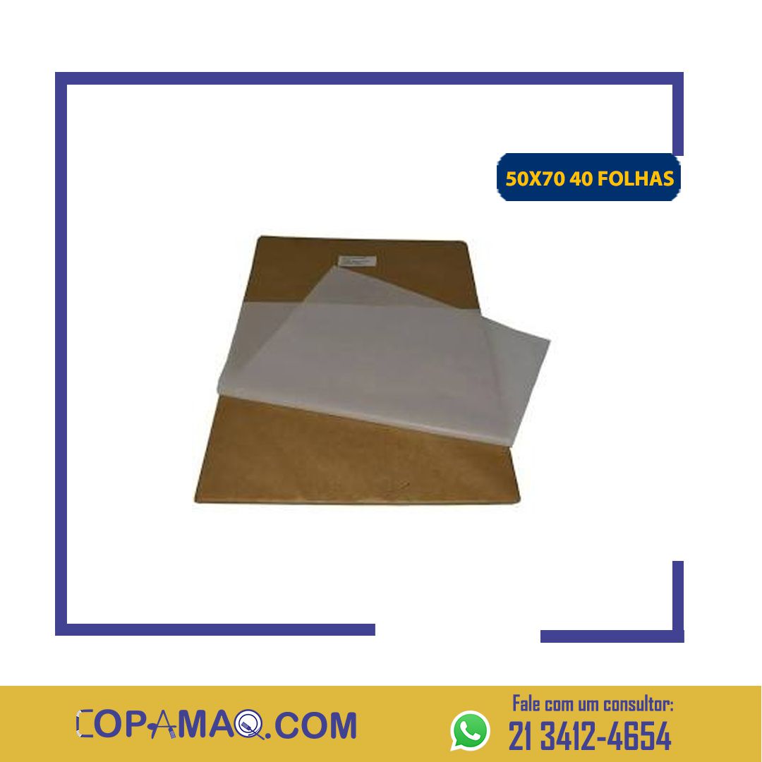 Papel manteiga 50x70 400 folhas - Copamaq Comercial