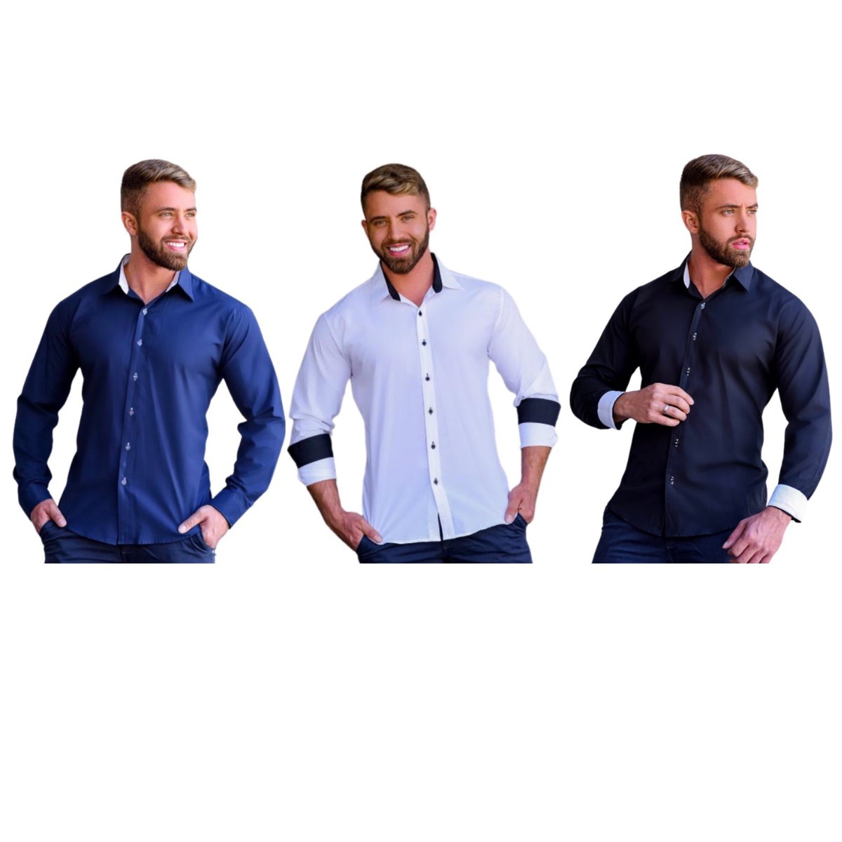 Camisa Social Masculina Slim Fit - lmvshop-camisa social slim masculina, camisa mascuina social slim,camisa slim masculina