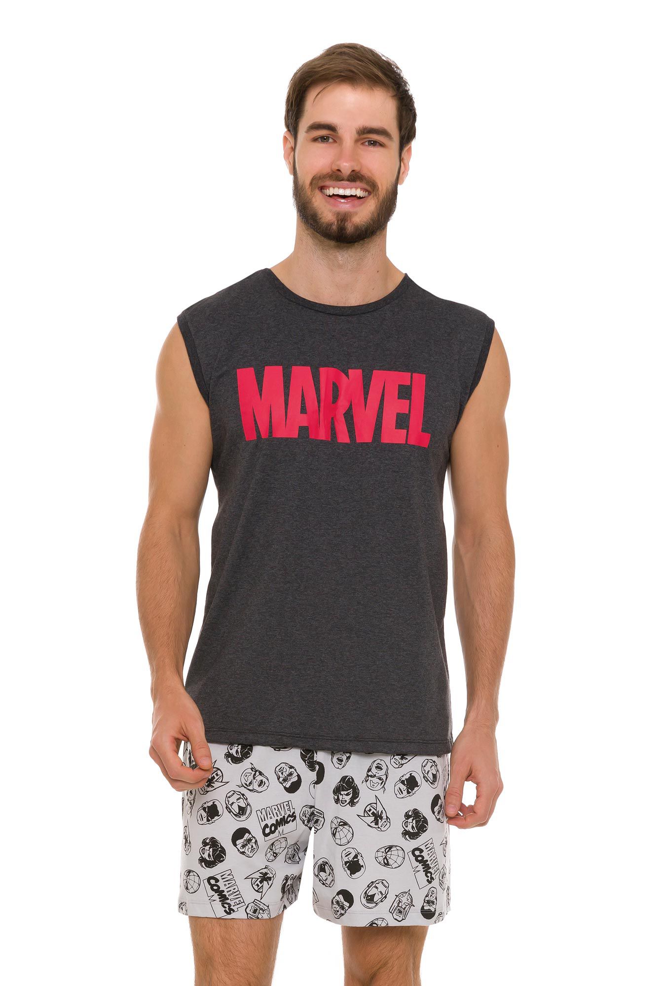 Pijama Adulto Masculino Avengers Marvel Comics 100% ALGODÃO - ameuse