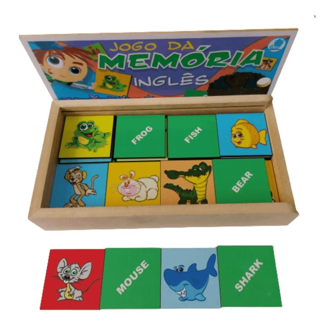 2 Jogos Educativos - Jogo da Memória Animais Inglês e Portugues 24