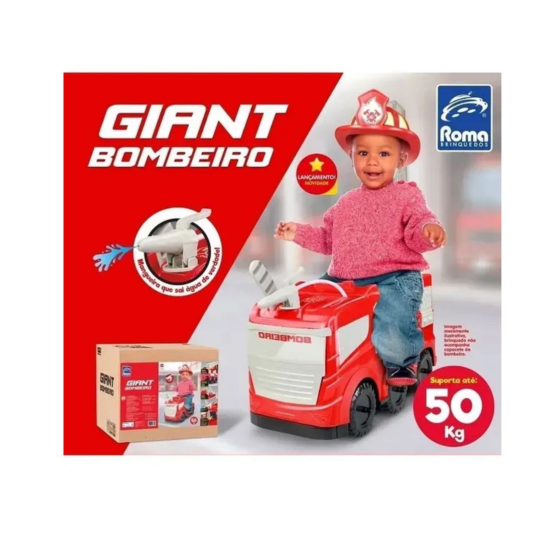 Lindo Brinquedo Caminhão Giant Bombeiro Gigante Lançamento