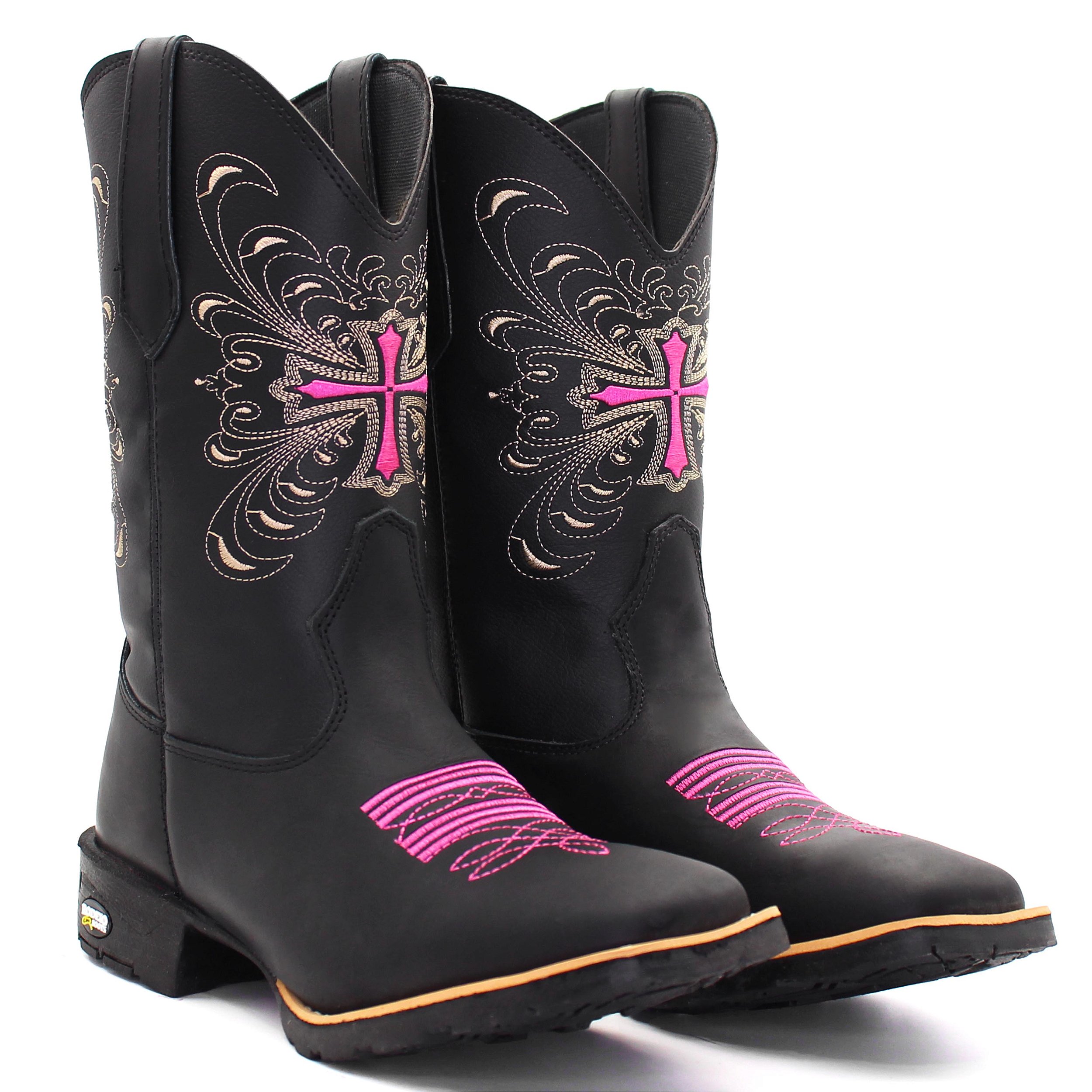 Feminina Cano Curto Country Texana Bota Country Feminina Couro
