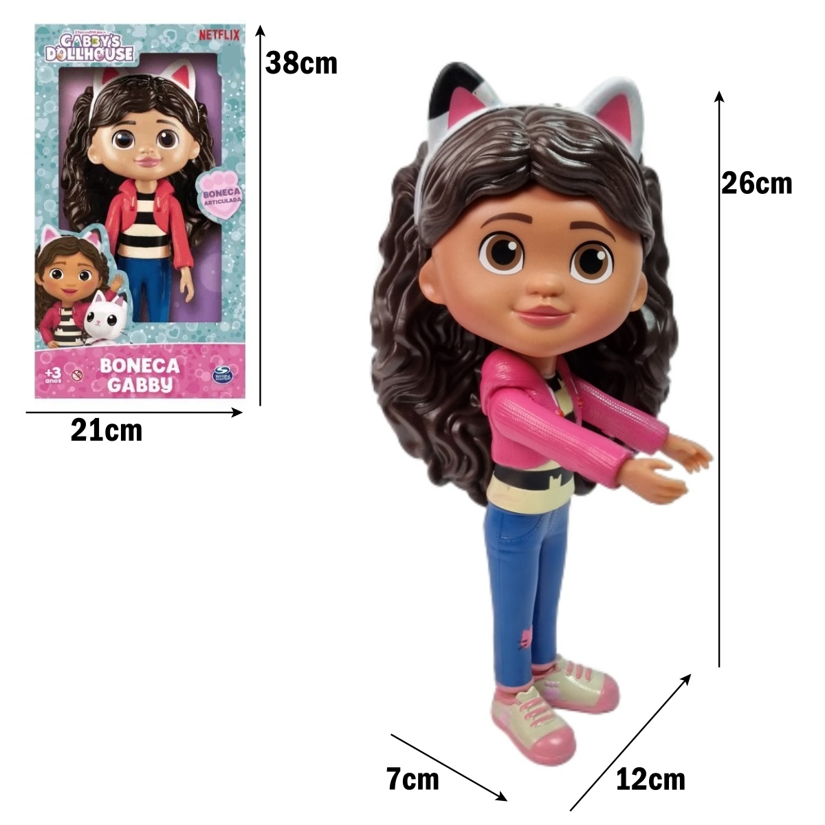 Gabby Boneca Casa Magica Gabby Netflix Brinquedo Articulado ref
