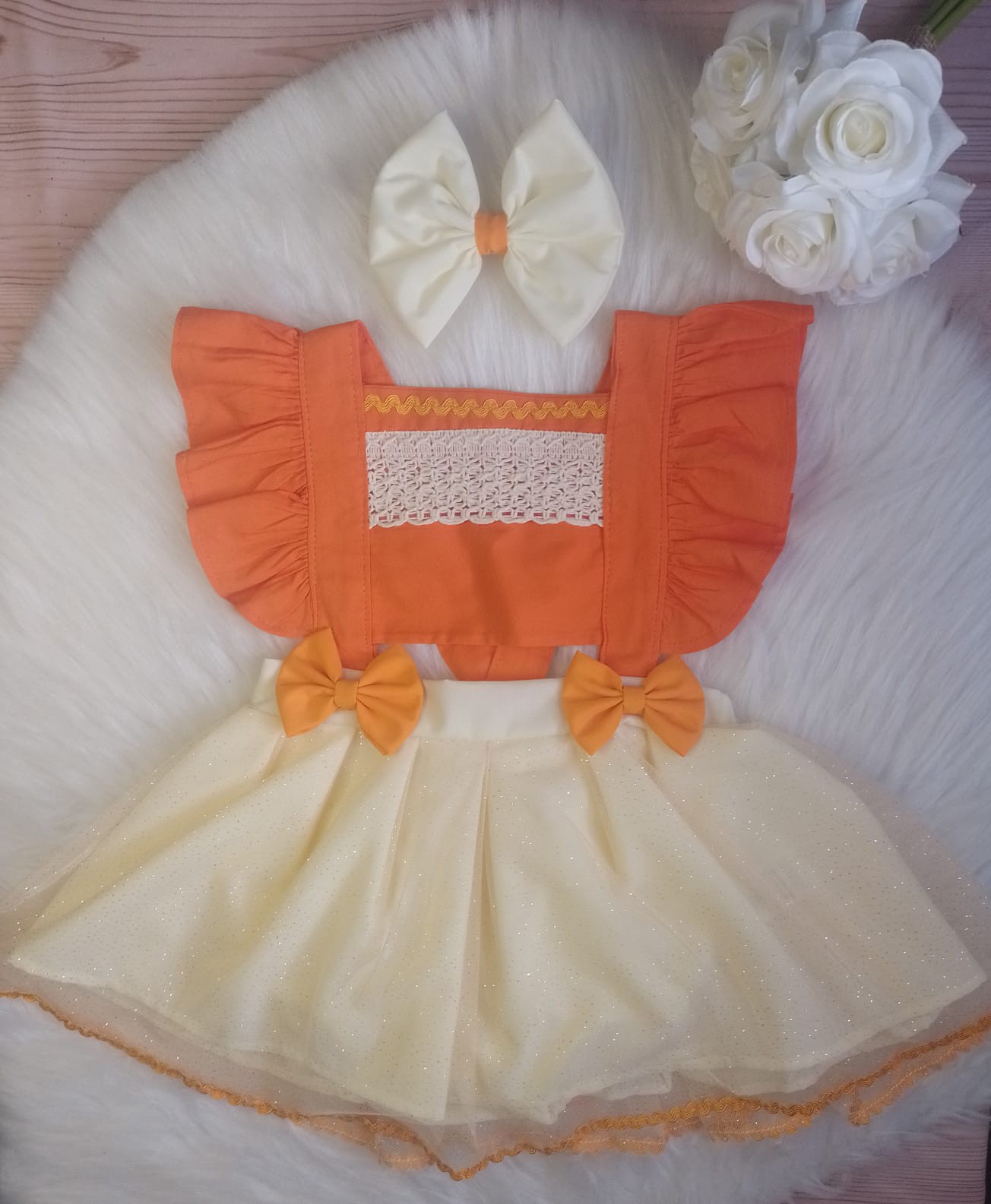 Jardineira Moana com Tule - Manu Baby Kids - Roupas para bebês