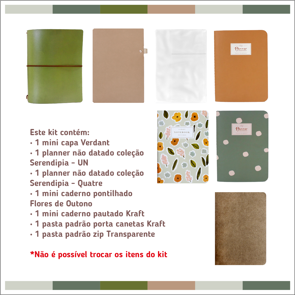 Kit Mini Planner Verdant - Fancy Goods