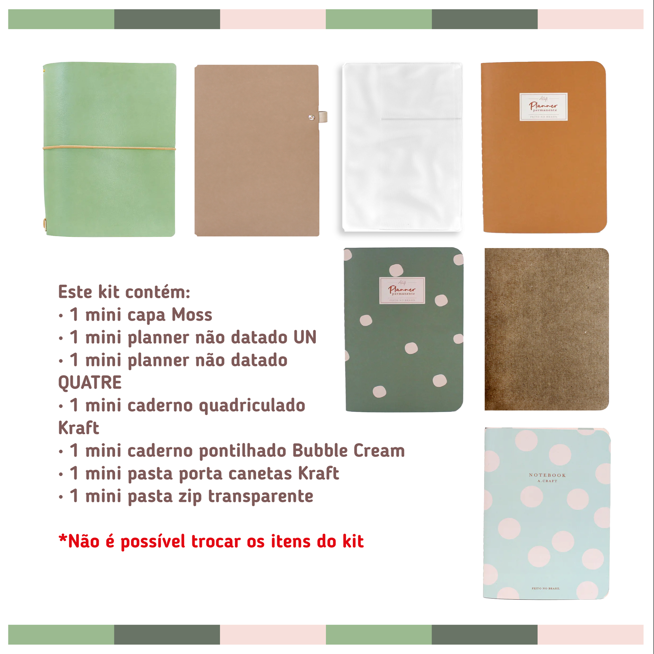 Kit Mini Planner Moss - Fancy Goods