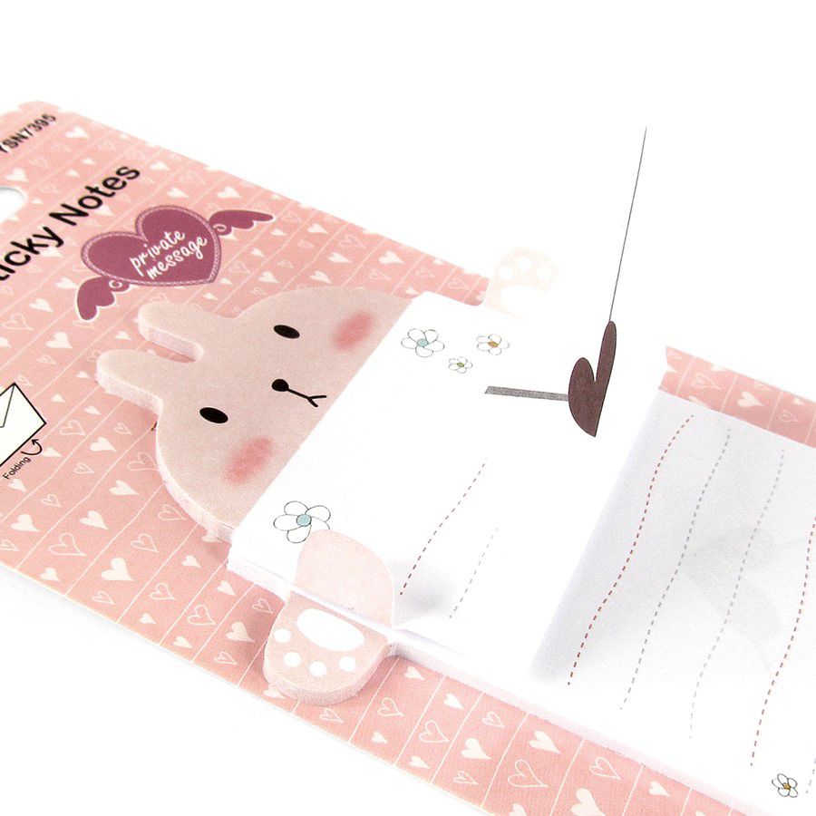 Postit Envelope Sticky Notes Coelho Rosa Fancy Goods