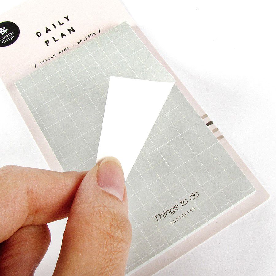 Postit Stick Daily Plan Sticky Memo Things To Do Quadriculado Verde Fancy Goods