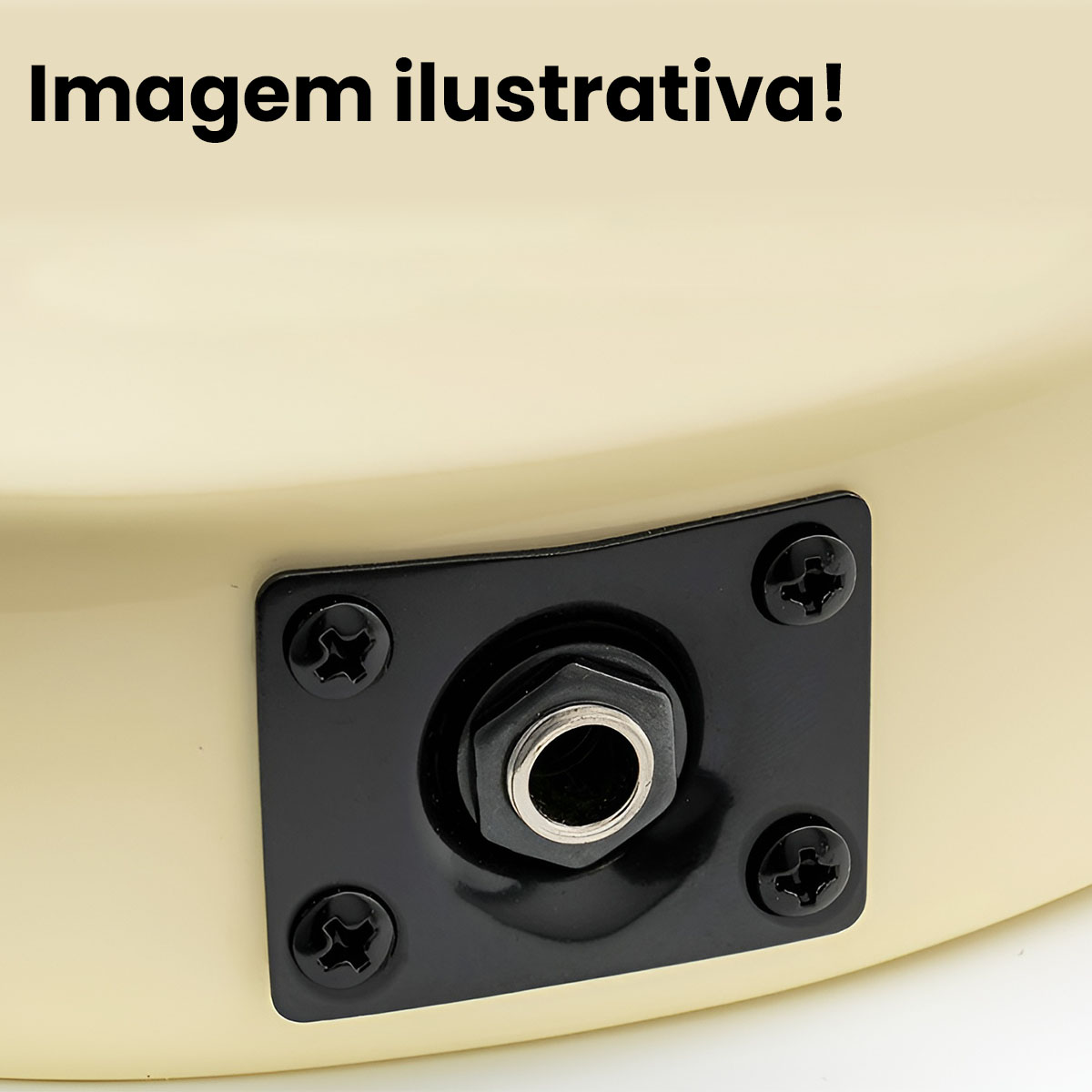 Jack Plate Curvo Genérico para Gibson Les Paul de Metal – Negro Jack Plate Curvo Genérico para Gibson Les Paul de Metal – Negro