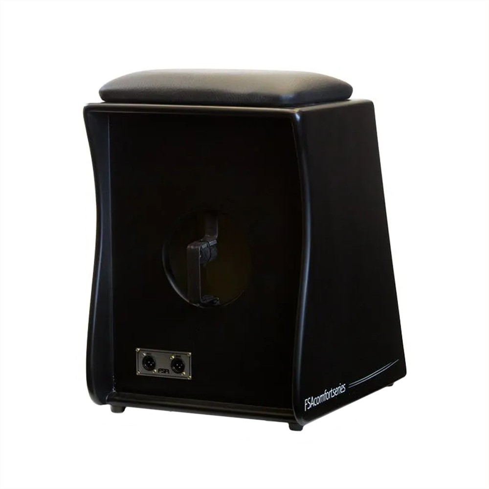 Cajon Confort Series Elétroacústico FSA Dupla Captação Preto American
