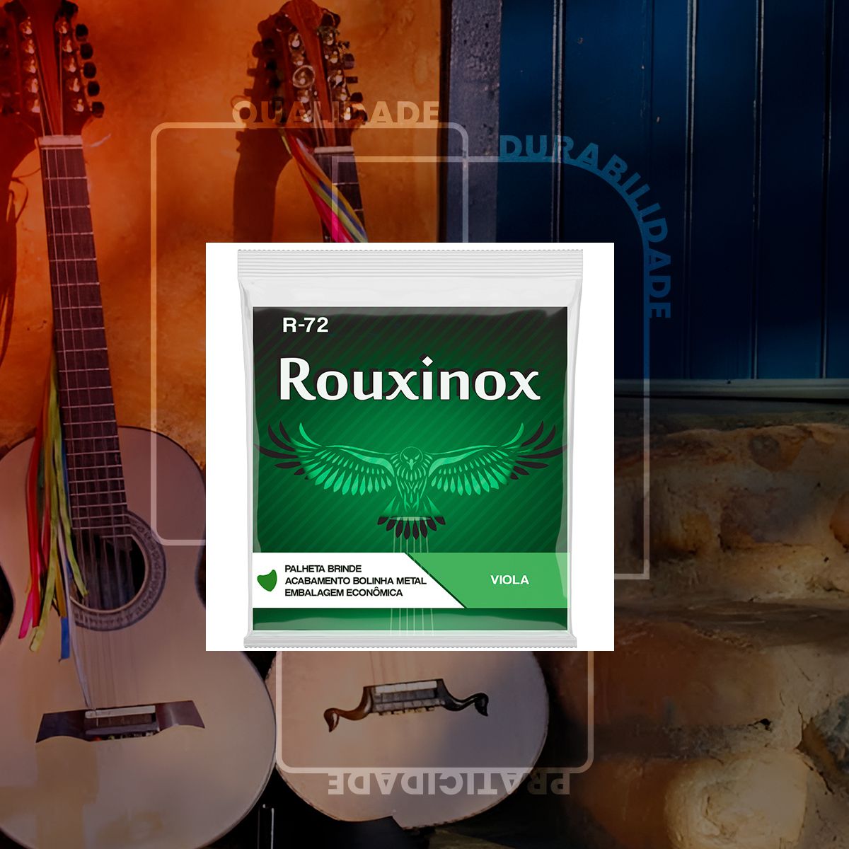 Jogo de Cordas Rouxinox Para Viola Caipira R-72 | Encordoamentos