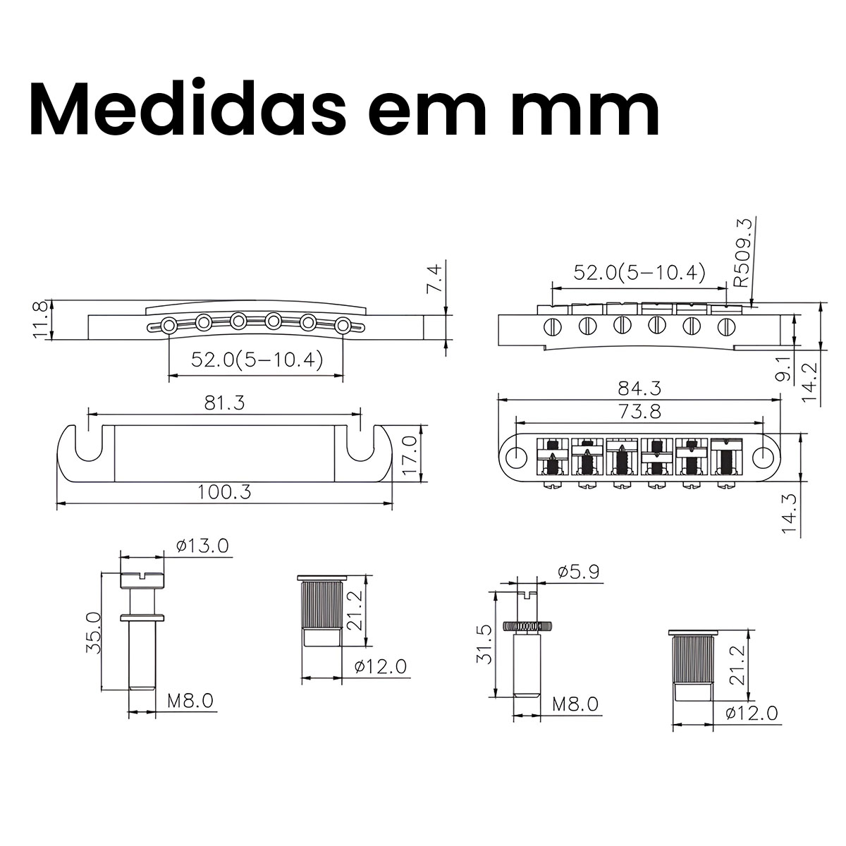 Kit Tune-o-Matic Guitarra Les Paul Sg | Luthieria | American