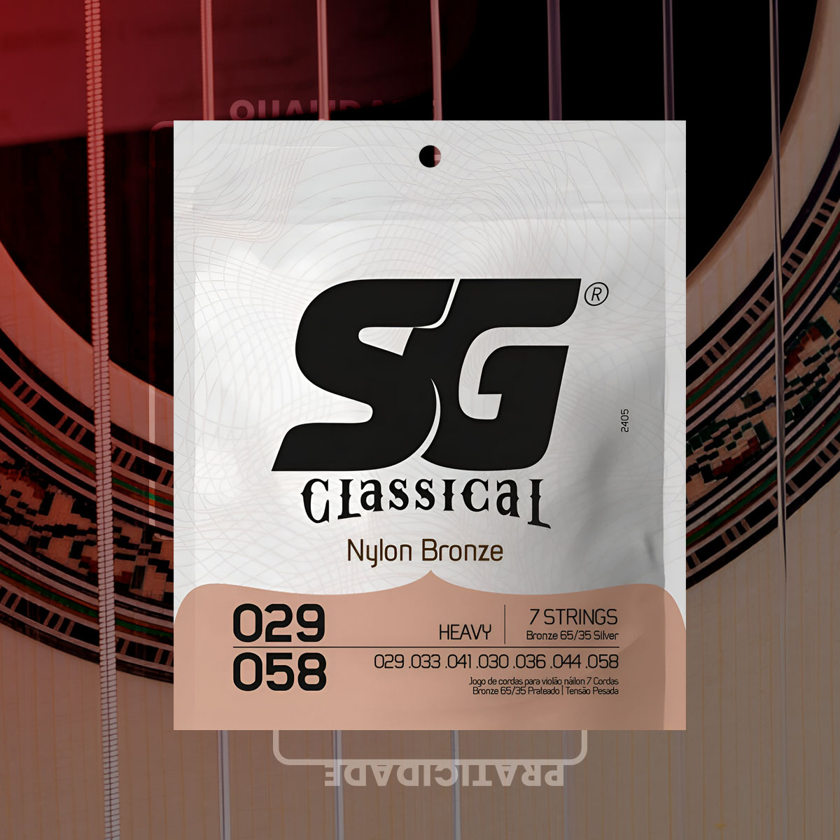 Jogo de Cordas Para Violão Nylon Sete Cordas SG | Encordoamentos