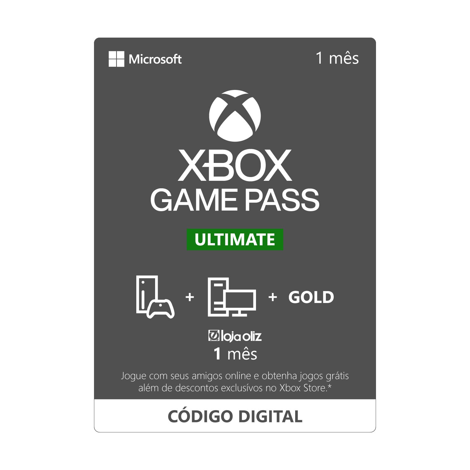 Xbox Game Pass Ultimate - 1 Mês
