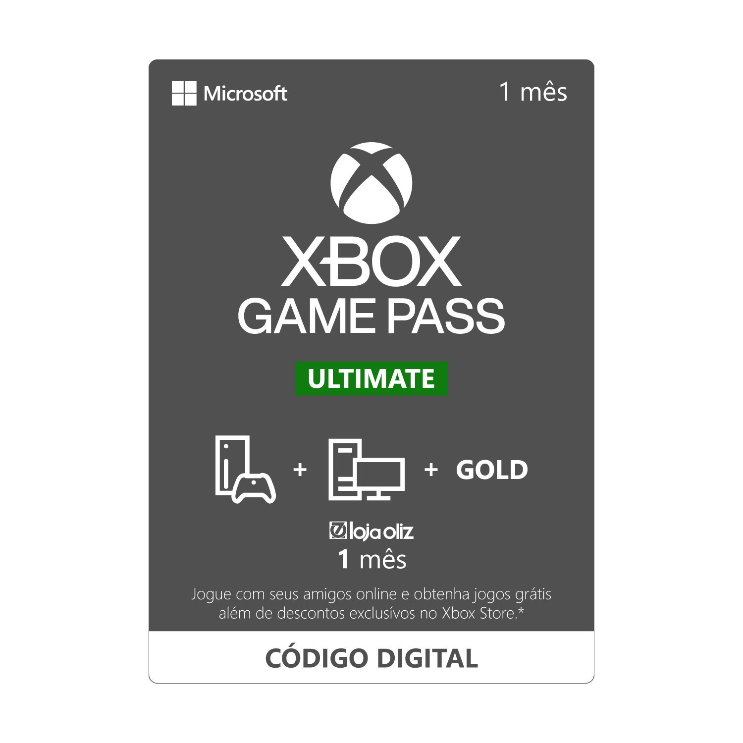 Console Xbox One S - 1TB + 3 meses de Gold + 3 meses de Gamepass (Versão  Nacional)