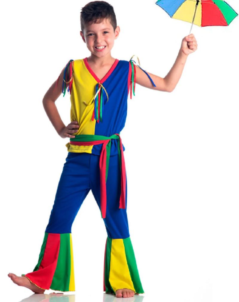 Fantasia Carnaval Frevo Infantil Masculino Menino c/ Cinto - 7 Artes ...