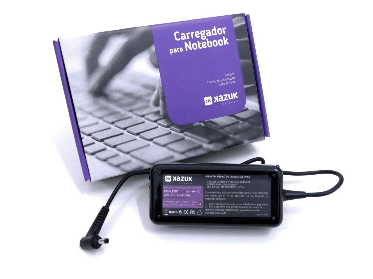 FONTE CARREGADOR NOTEBOOK – LENOVO 20V 3.25A 4.0×1.7MM - Neide Notebook