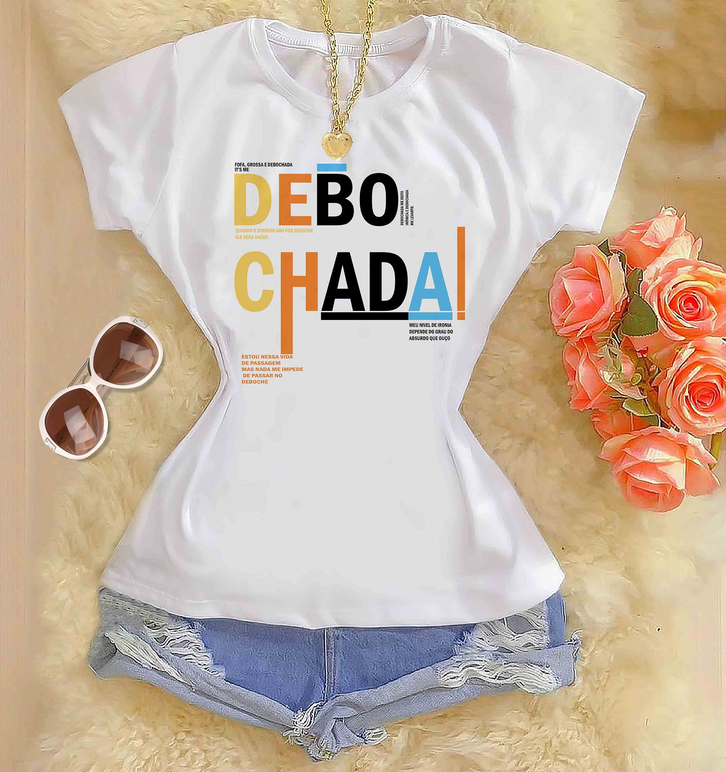 T-SHIRT DEBOCHADA - BRANCO, Atacado Tshirt