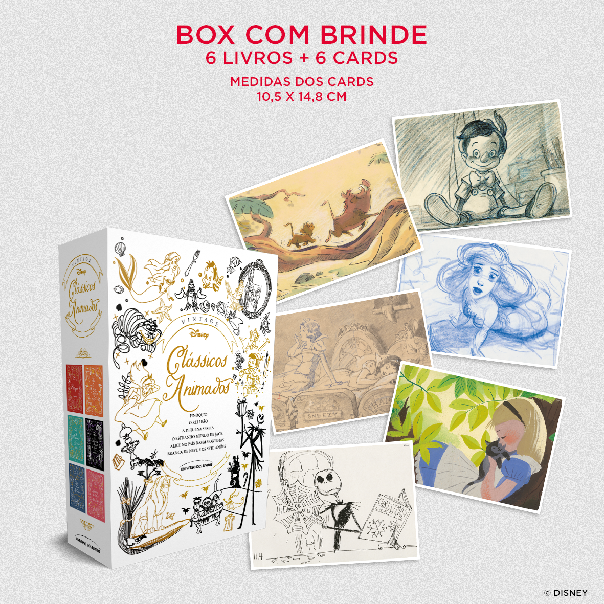Box Disney Vintage – Clássicos Animados- Edição com brinde