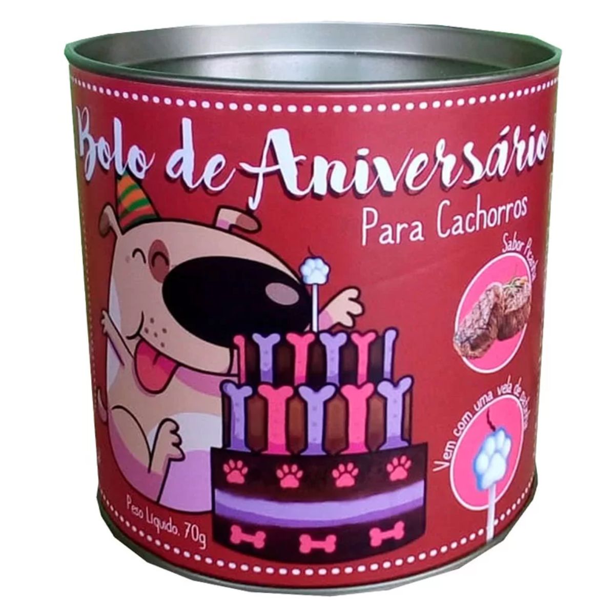 Bolo de Aniversário Redondo 400gr – Rossy Pets Bakery