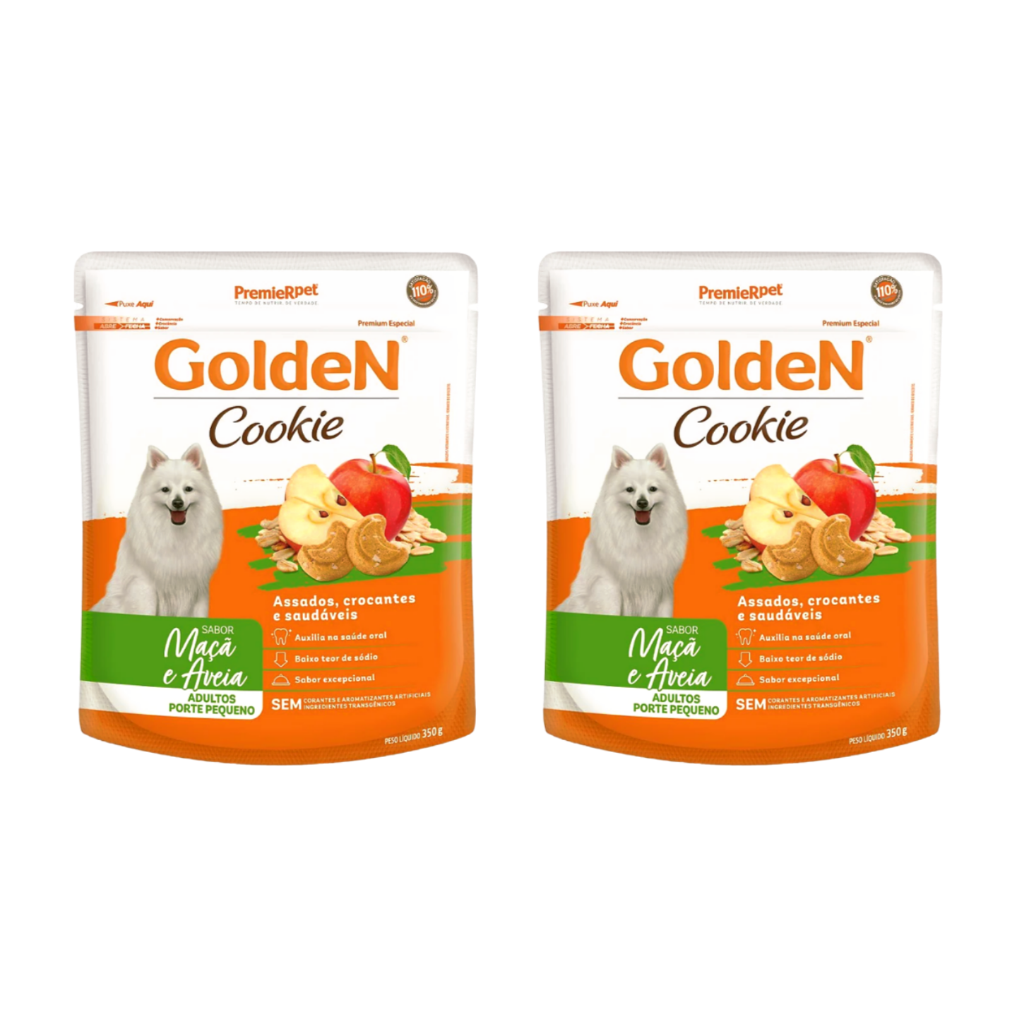 Biscoito Golden Cookie Cães Adultos Porte Pequeno Maçã e Aveia