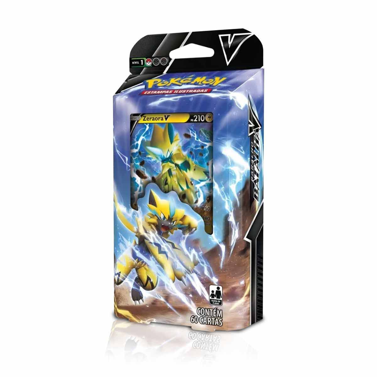 Coleçao Batalha Pokemon Box Zeraora Vmax V-astro Card Copag