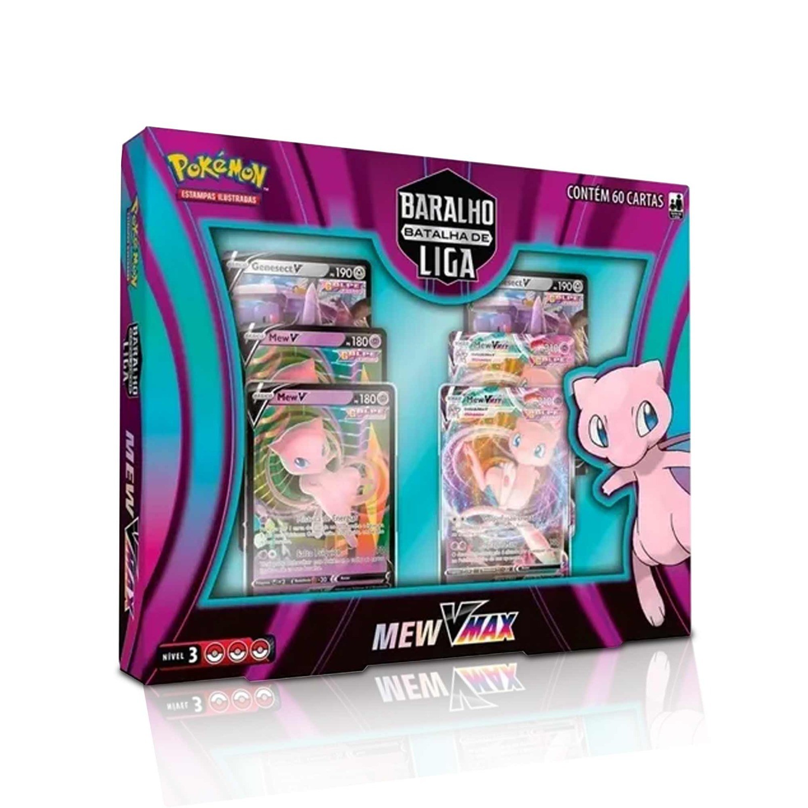 Card Game Pokémon TCG Deck Baralho de Batalha Mewtwo V - Copag