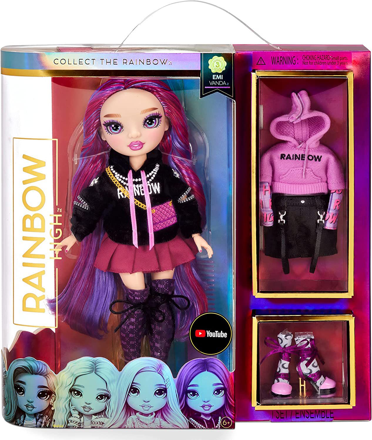 Boneca Rainbow High JUNIOR Jade Hunter : : Brinquedos