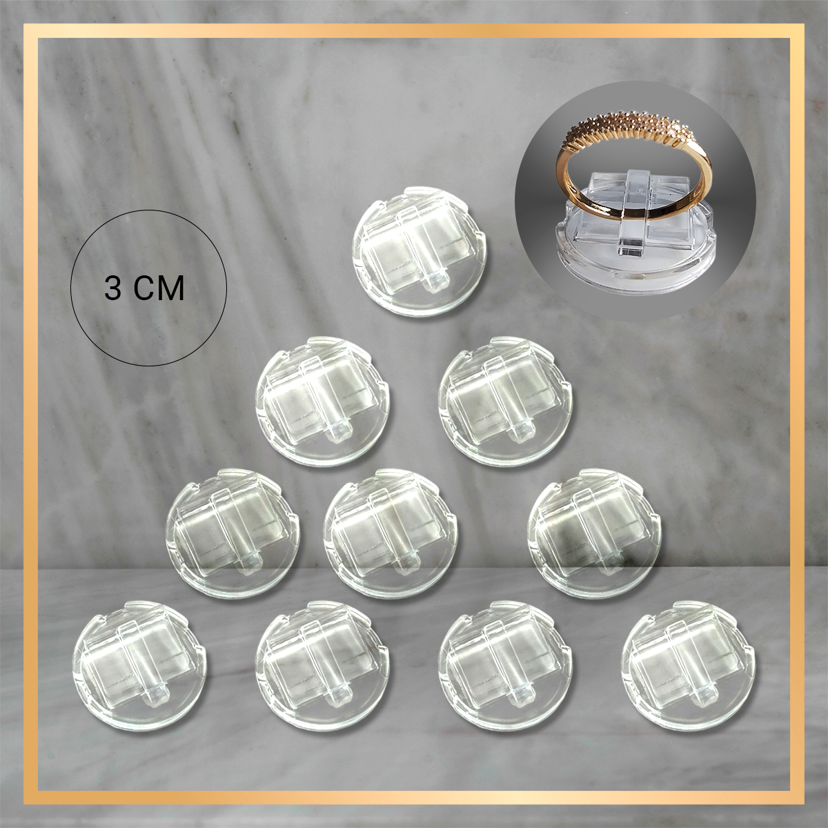 IMIKEYA 4 Pezzi Supporto Per Anelli Cono In Acrilico - Foto 6