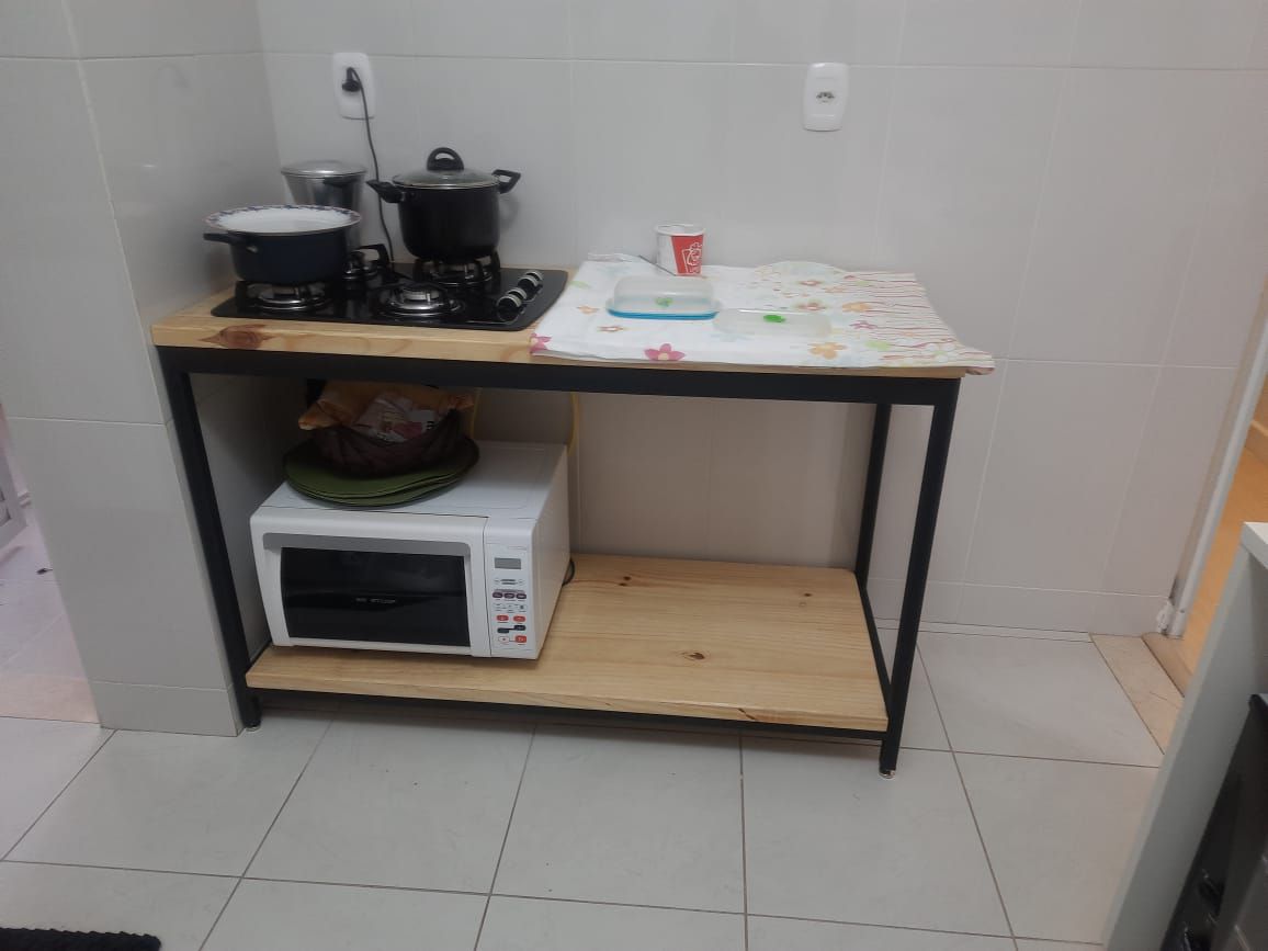 Balcão De Cozinha Linear Para Cooktop - Estilo Industrial - Matéria Prima  Decor