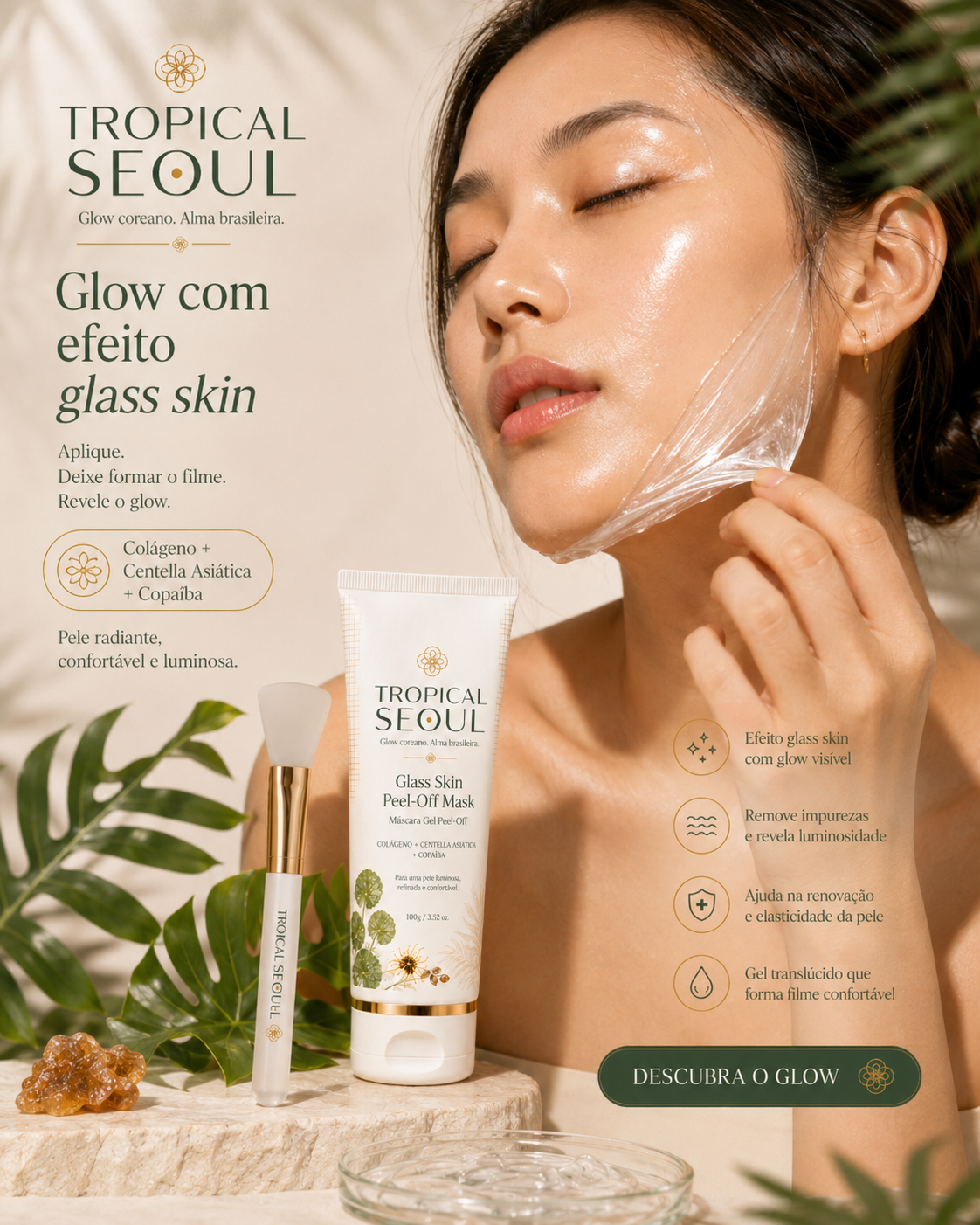 Tropical Seoul Máscara Facial Efeito Glass Skin 75ml - UOM Tratamentos