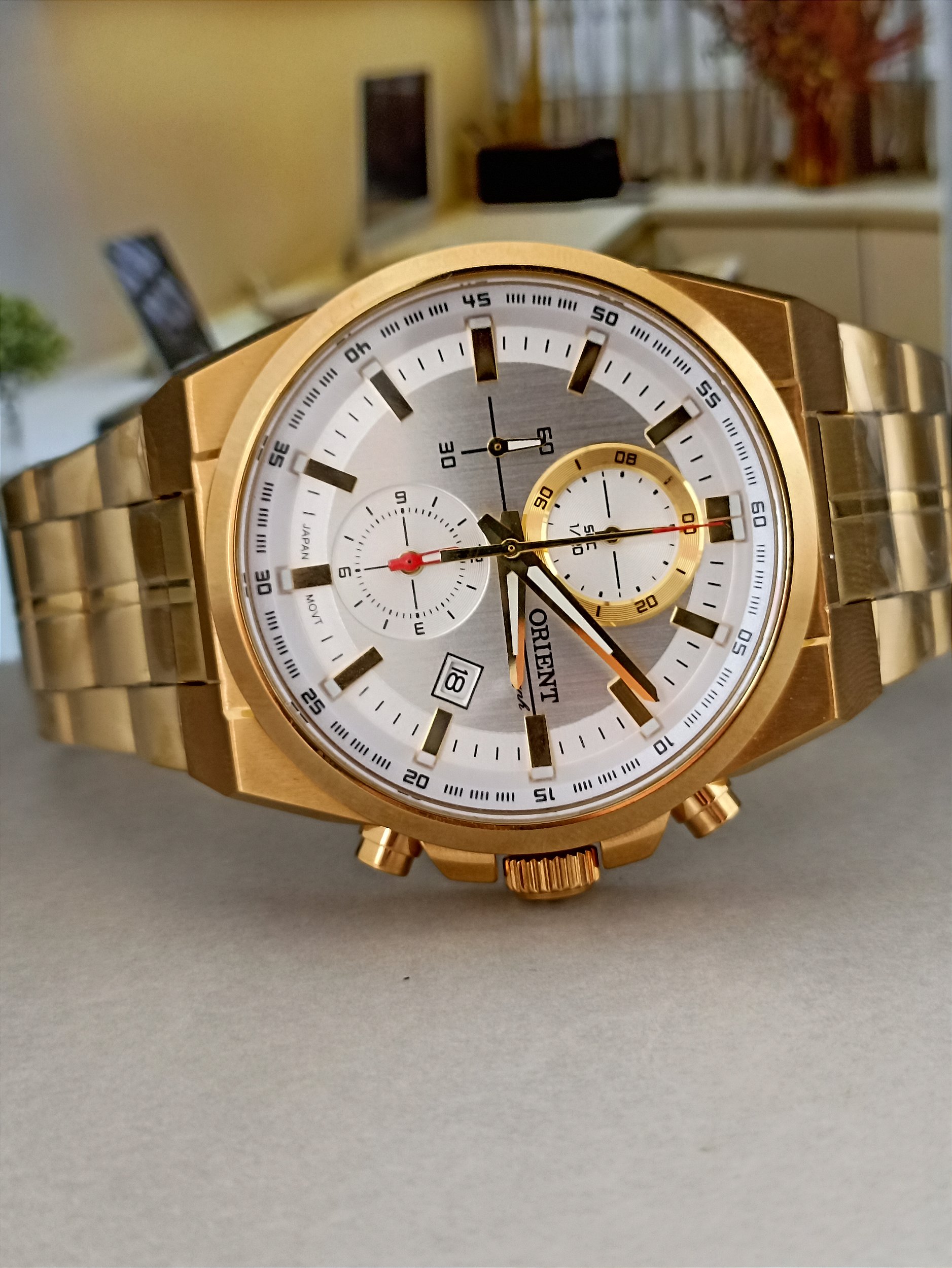 Relógio Orient Analógico Masculino Dourado MGSSC035S1KX - RELOGIOS M6