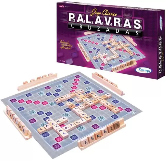 Jogo de tabuleiro Palavras Cruzadas 120 Pcs - Zaza Toys