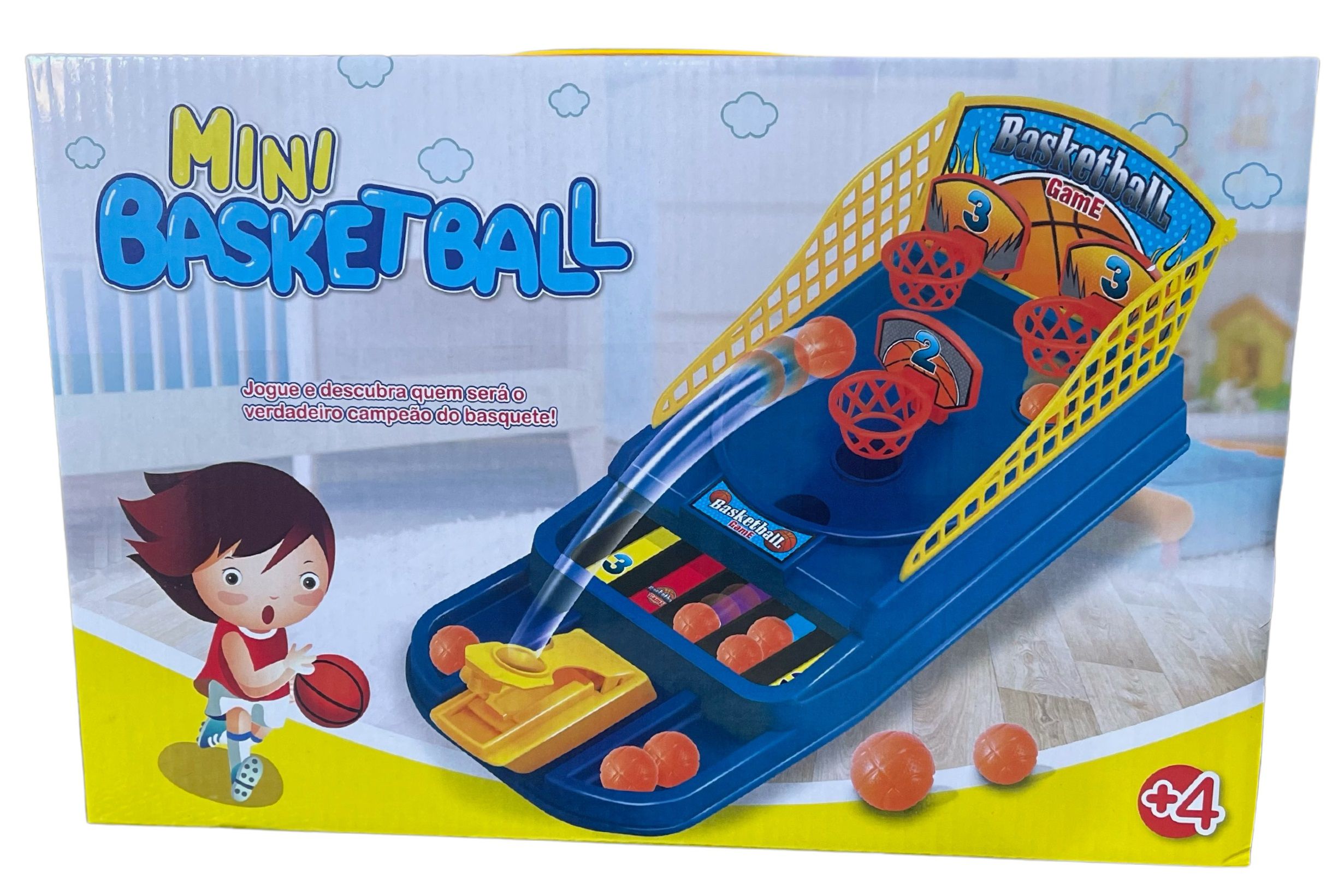 Mini Jogo De Basquete Brinquedo Sensorial 2 Jogadores