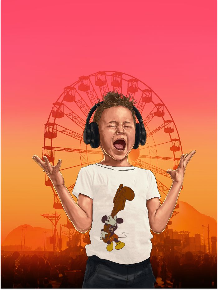 Camiseta Mickey Infantil Branca Rock in Rio - Official Store Rock in Rio