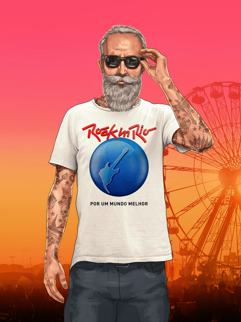 Comprar Camiseta Rock in Rio masculina Branca - Official Store Rock in Rio