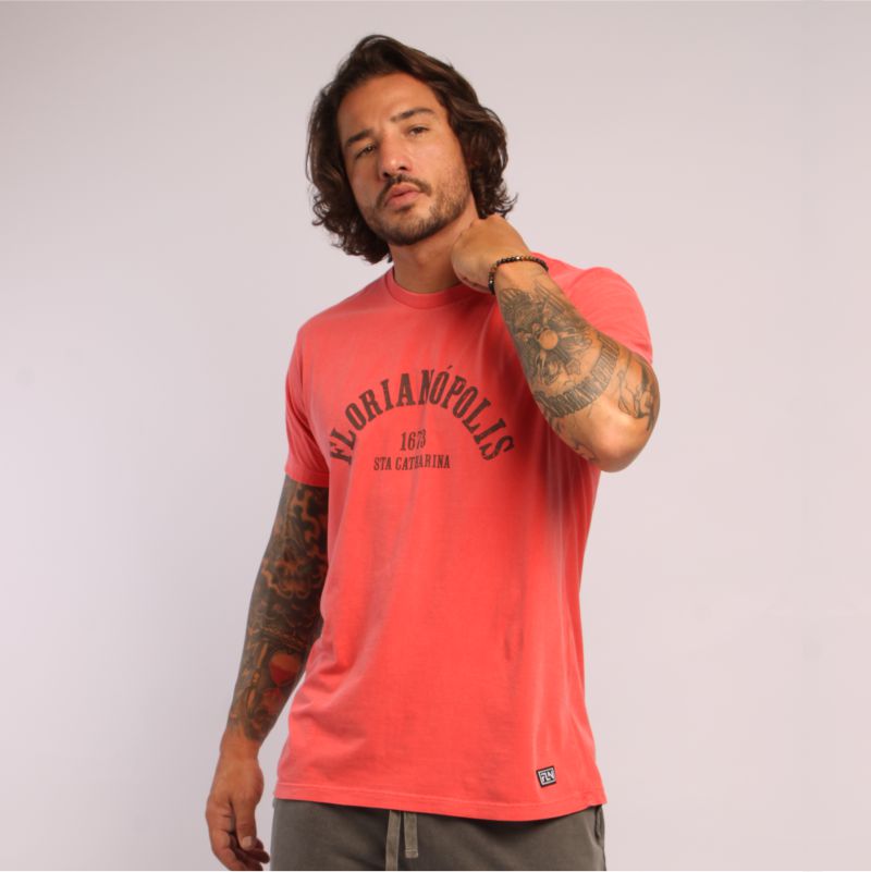 Camiseta Florianópolis 1673 Vermelha - FLN