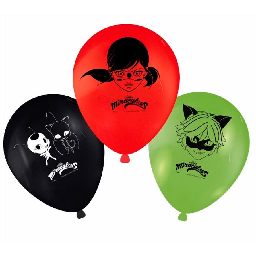 Balão Látex Redondo 9'' - Ladybug - 25 cm - 25 unidades - Regina - Rizzo -  Rizzo Balões